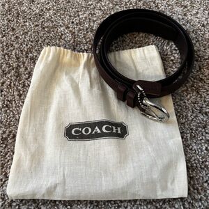 Brown Leather Coach Belt